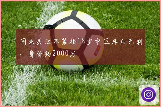 国米关注不莱梅18岁中卫库利巴利，身价约2000万